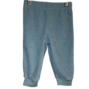 Baby Girl TAHARI Baby Blue Velour Dot Print Pants Size 6-9 Months